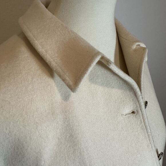 Vintage Pendleton Virgin Wool White Cropped Blazer Jacket Old Money Preppy Quiet - Picture 7 of 11